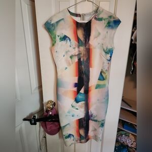 Neoprene multicolor dress